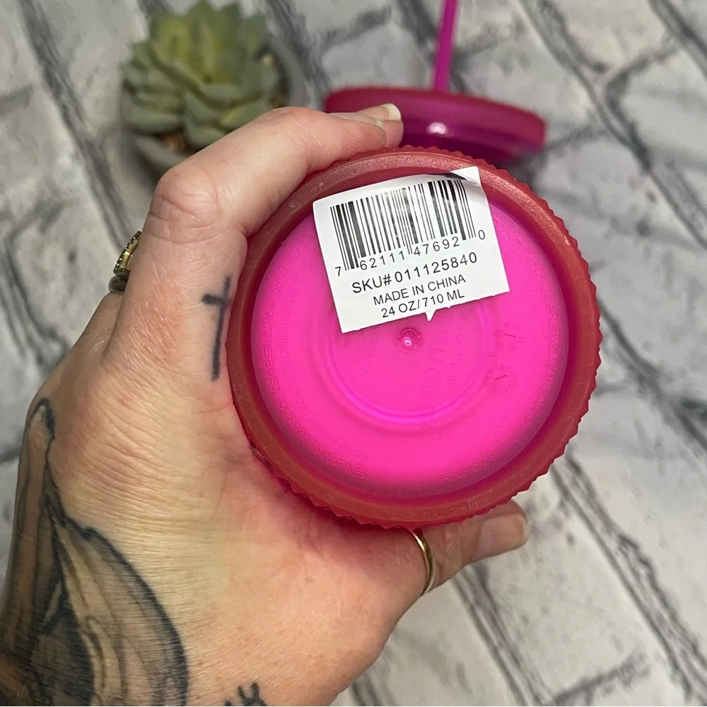 Starbucks Neon Pink Studded Tumbler